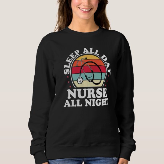 Sweatshirt Infirmière de nuit Infirmière Femmes Infirmière Rn (Devant)