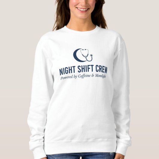 Sweatshirt Infirmière de nuit Stéthoscope Lune (Devant)