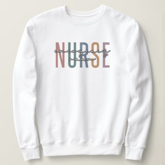 Sweatshirt Infirmière de salle d'urgence RN Futurs infirmiers (Design devant)