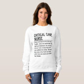 Sweatshirt infirmière de soins critiques (Devant entier)