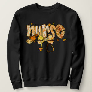 Sweatshirt Infirmière d'Halloween Citrouille Infirmière Scrub