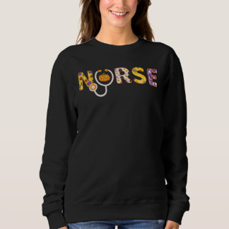 Sweatshirt Infirmière d'Halloween Soins infirmiers Cute Trava