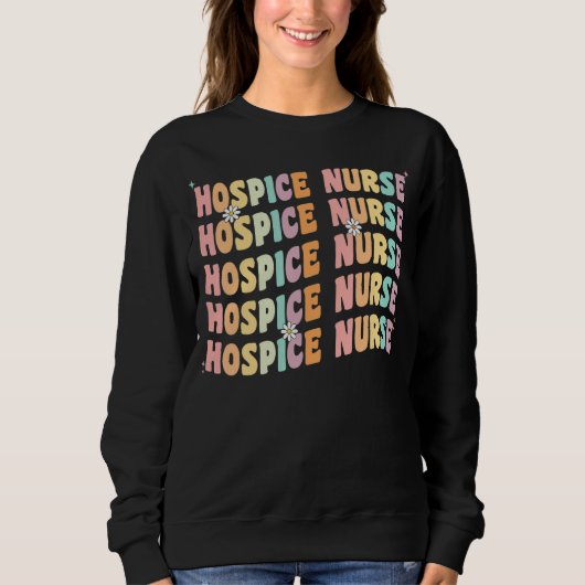 Sweatshirt Infirmière D'Hospice Infirmière Pour Femmes Retro (Devant)
