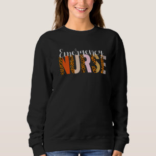 Sweatshirt Infirmière d'urgence Empreinte de léopard Er Infir