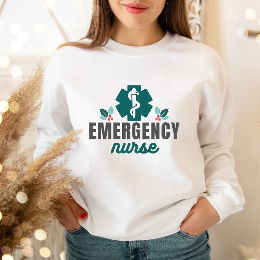 Sweatshirt Infirmière d'urgence Noël cadeau mignon pour les s