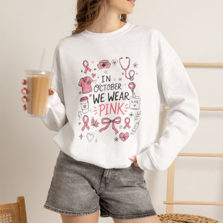 Sweatshirt Infirmière en oncologie Cadeau de cancer du sein O