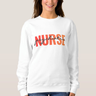 Sweatshirt Infirmière en psychiatrie Typographie moderne