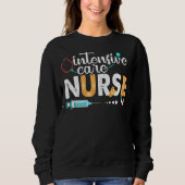 Sweatshirt Infirmière en soins intensifs Soins mignons Semain (Devant)