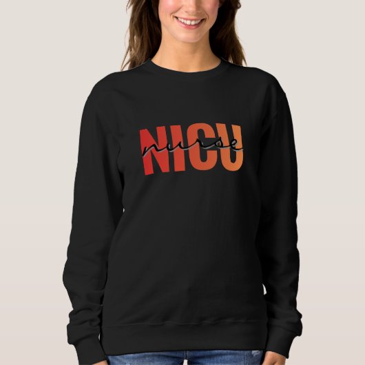 Sweatshirt Infirmière en USIN Typographie Moderne (Devant)