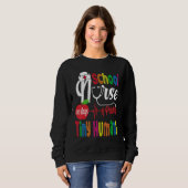 Sweatshirt Infirmière Funny 100 Jours De Patching Minuscule H (Devant entier)