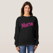 Sweatshirt Infirmière Funny mignonne élégant (Devant entier)