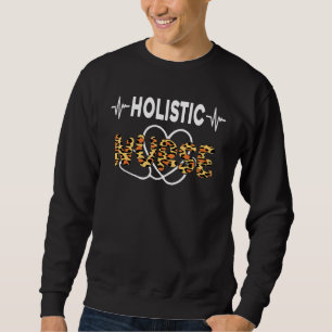 Sweatshirt Infirmière holistique Cute Empreinte de léopard Nu