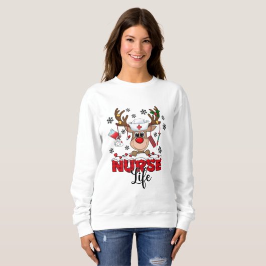 Sweatshirt Infirmière Joly Xmas (Devant entier)