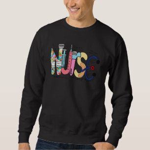 Sweatshirt Infirmière la meilleure infirmière léopard École V