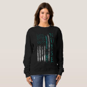 Sweatshirt Infirmière Lettre Infirmière diplômée initiale Amé (Devant entier)
