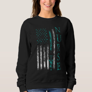 Sweatshirt Infirmière Lettre Infirmière diplômée initiale Amé
