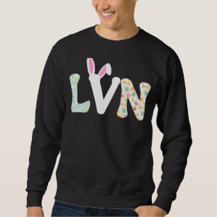 Sweatshirt Infirmière Lvn Stethoscope Scrub Fête de Pâques Jo