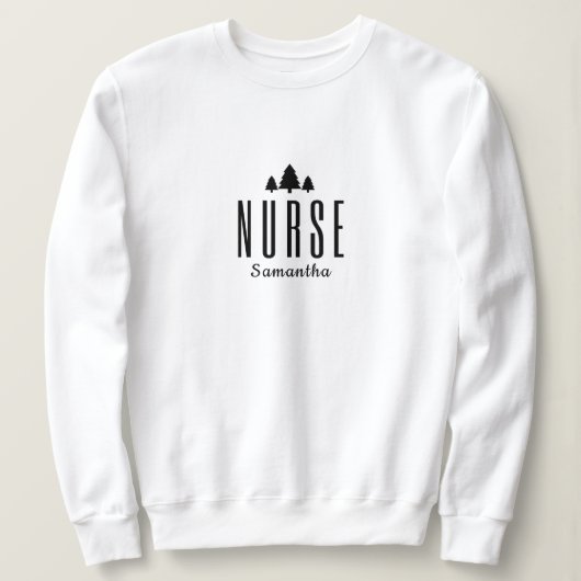Sweatshirt Infirmière minimaliste de Noël moderne (Design devant)