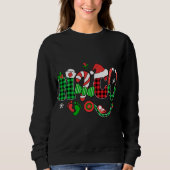 Sweatshirt Infirmière NICU Stethoscope de Noël Santa Hat Buff (Devant)
