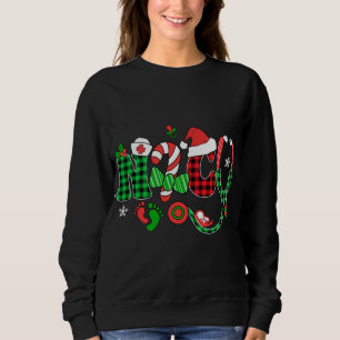 Sweatshirt Infirmière NICU Stethoscope de Noël Santa Hat Buff