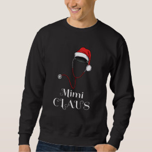 Sweatshirt Infirmière Noël Mimi Claus Correspondant Pyjama Pè