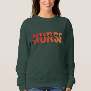 Sweatshirt Infirmière pédiatrique Typographie moderne