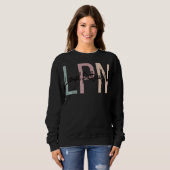 Sweatshirt Infirmière pratique autorisée Boho LPN Infirmière  (Devant entier)