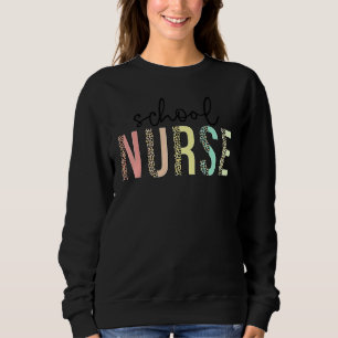 Sweatshirt Infirmière scolaire Léopard Soins infirmiers scola