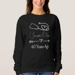 Sweatshirt Infirmière Soins d'urgence Anniversaire 40 Ans Hôp