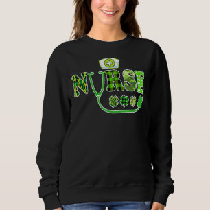 Sweatshirt Infirmière St Patrick S Day Infirmière Cute Travai