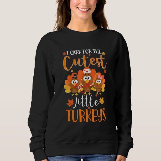 Sweatshirt Infirmière Turquie Thanksgiving Infirmière Fêtes N (Devant)