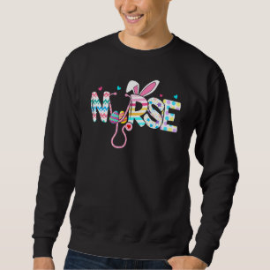 Sweatshirt Infirmière Vie Stethoscope Scrub Jour de Pâques Mi
