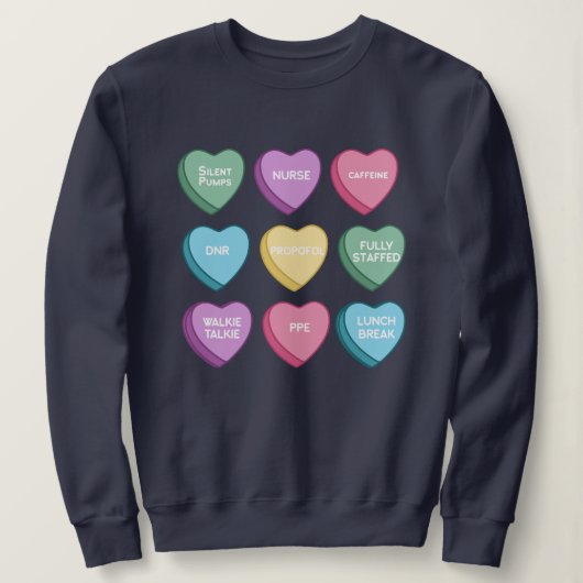 Sweatshirt Infirmières chéries de la Saint-Valentin (Design devant)