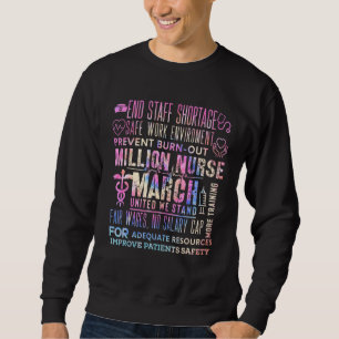 Sweatshirt Infirmières et infirmiers unis mars million Infirm