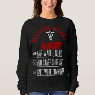 Sweatshirt Infirmières et infirmiers unis mars million Infirm