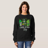 Sweatshirt Infirmières Gnome Saint Pattys Infirmière Scrub St (Devant entier)