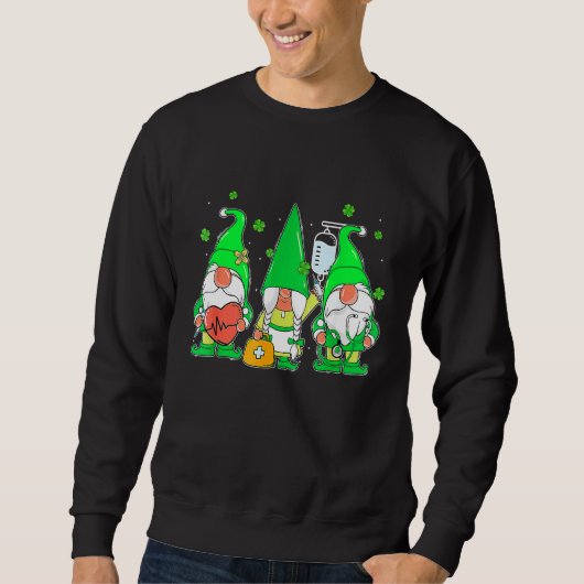Sweatshirt Infirmières Gnome Saint Pattys Infirmière Scrub St (Devant)