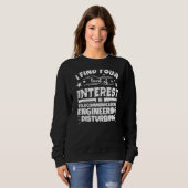 Sweatshirt Ingénierie des télécommunications Manque d'intérêt (Devant entier)