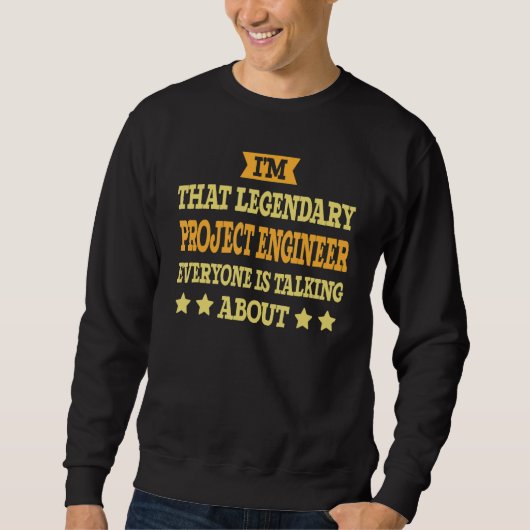 Sweatshirt Ingénieur de projet Titre du travail Employé Proje (Devant)