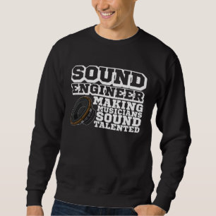 Sweatshirt Ingénieur du son en basse audio synthétiseur musiq