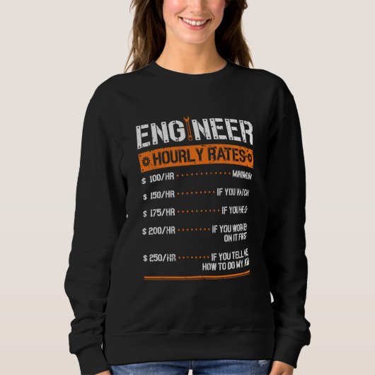 Sweatshirt Ingénieur Horaire Génie mécanique (Devant)