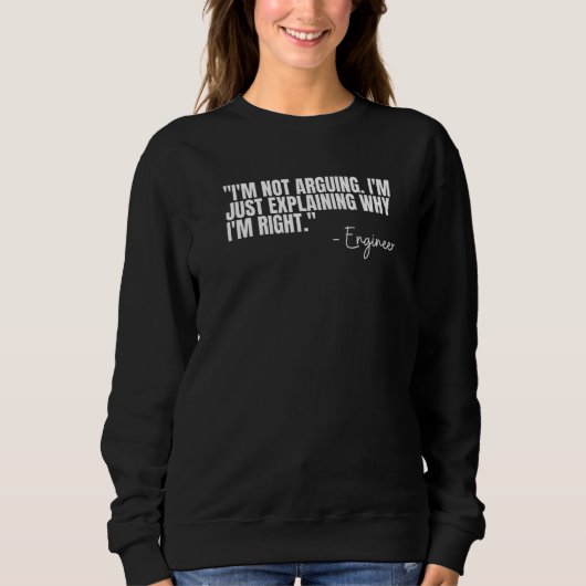 Sweatshirt Ingénieur Je ne parle pas du moteur de devis d'ing (Devant)