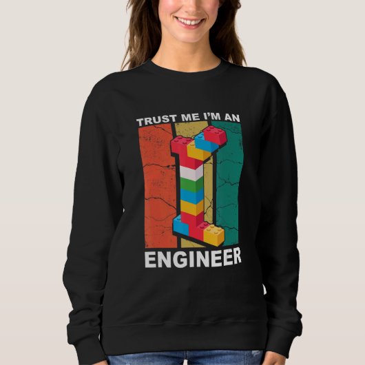 Sweatshirt Ingénieur Maître Constructeur Bâtiment Briques Blo (Devant)
