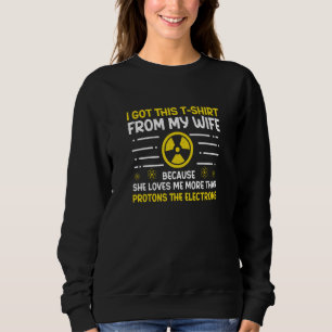 Sweatshirt Ingénieur Nucléaire Protons Électrons Rayonnement