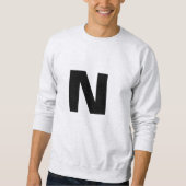 Sweatshirt Initial Letter Monogram Modern Trendy Personalized (Devant)