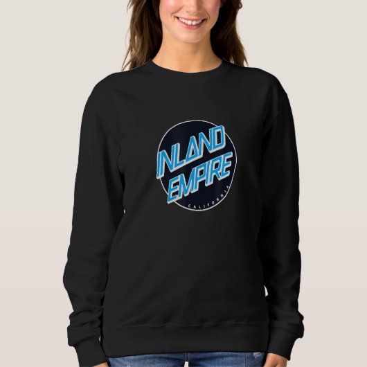 Sweatshirt Inland Empire California - Ca Skate Design Navy Wh (Devant)