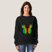 Sweatshirt Insectes et papillons colorés (Devant entier)
