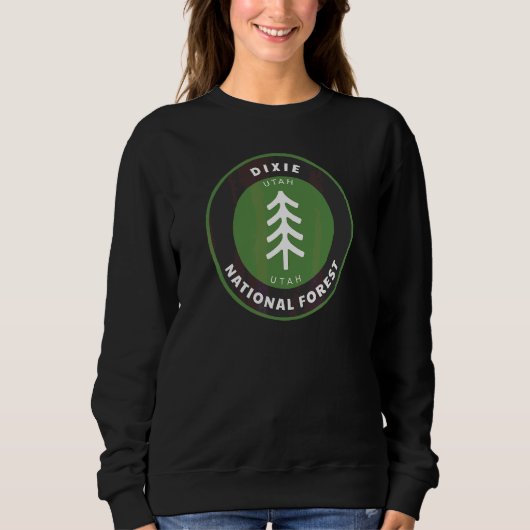 Sweatshirt Insigne d'arbre de la forêt nationale Dixie Utah U (Devant)