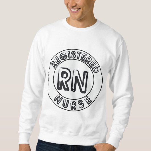 SWEATSHIRT INSIGNE DE LOGO D'INFIRMIER AUTORISÉ DE RN (Devant)