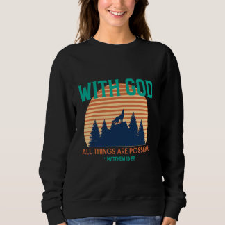 Sweatshirt Inspirationnel Christian Sunset Design - Matthew 1